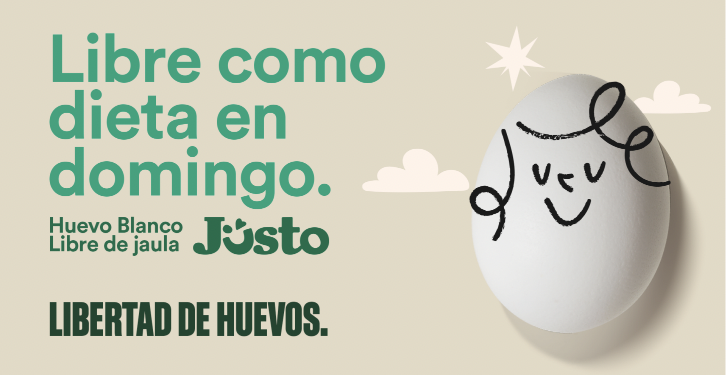 Jüsto presenta marca propia de huevos libres de jaula